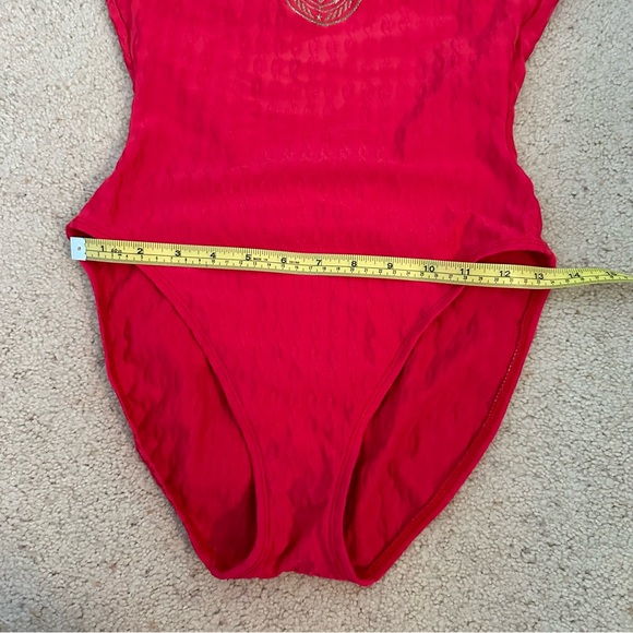 80-90s Vintage Ann Cole Collection 8 Red Low Back One Piece Swimsuit - Picture 14 of 14